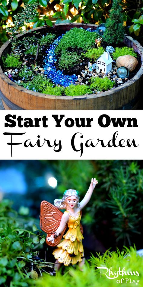 Make A Fairy Garden, Make A Fairy, Deck Backyard, Play Garden, Fairy Garden Designs, Miniature Gardens, Faeries Gardens, Mini Fairy Garden, Porch Deck