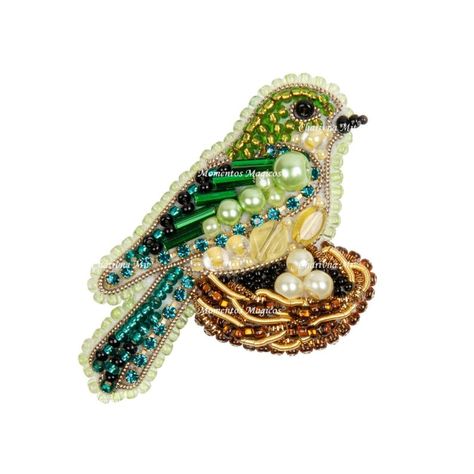 Beaded Bird, Diy Bead Embroidery, Brooch Diy, Jewelry Making Kits, Jewelry Making Kit, Beading Tutorial, Beadwork Patterns, Jewelry Kits, Bird Brooch