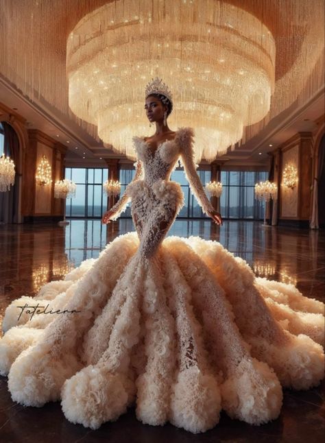 Grand Wedding Dress, Big Dress, Extravagant Wedding Dresses, Glam Wedding Dress, Wedding Dress Sketches, Date Night Outfit Ideas, Trendy Date Night Outfit, Night Outfit Ideas, Fashion Illustration Dresses