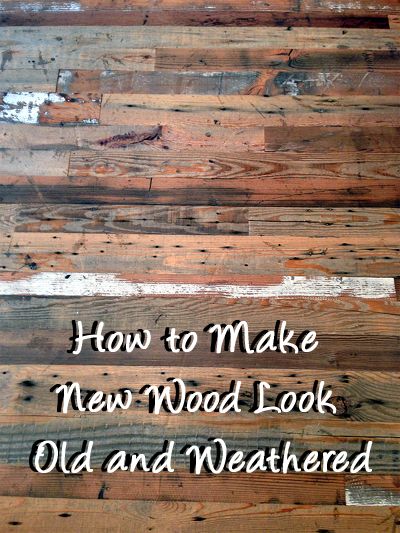 Whether you are putting up wood paneling, making a wooden crate, or building a piece of furniture out of wood, you may want to have your new wood look old and weathered to add a bit of character and charm to your project.  Here are a few tips and tricks to make new wood look old and weathered. Make New Wood Look Old, Officine In Garage, Distress Wood, Aging Wood, Distressed Wood, Pallet Ideas, Wooden Pallets, Weathered Wood, Wooden Crate