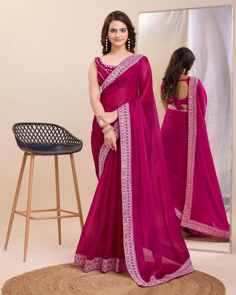 Silk saree gown