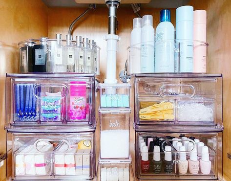 Under Bathroom Sink, Organized Bathroom, Bathroom Sink Organization, Princess Life, Small Bathroom Organization, Bathroom Retreat, Home Edit, House Organisation, Under Sink Organization