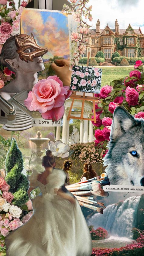 A Court Of Thorns And Roses Moodboard, A Court Of Thorns And Roses Spring Court, Acotar Moodboard, Acotar Collage, A Court Of Thorns And Roses Aesthetic, Spring Court Aesthetic, Spring Court Acotar, Feyre Acotar, Tam Lin