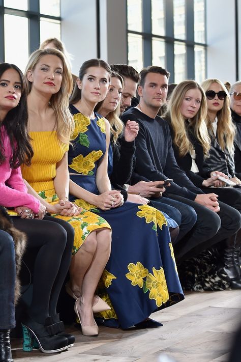 Row Fashion, Nyc Fashion Week, Portrait Dress, Backstage Runway, Fashion Week 2015, Crazy Outfits, Glamorous Dresses, Women Magazines, British Vogue