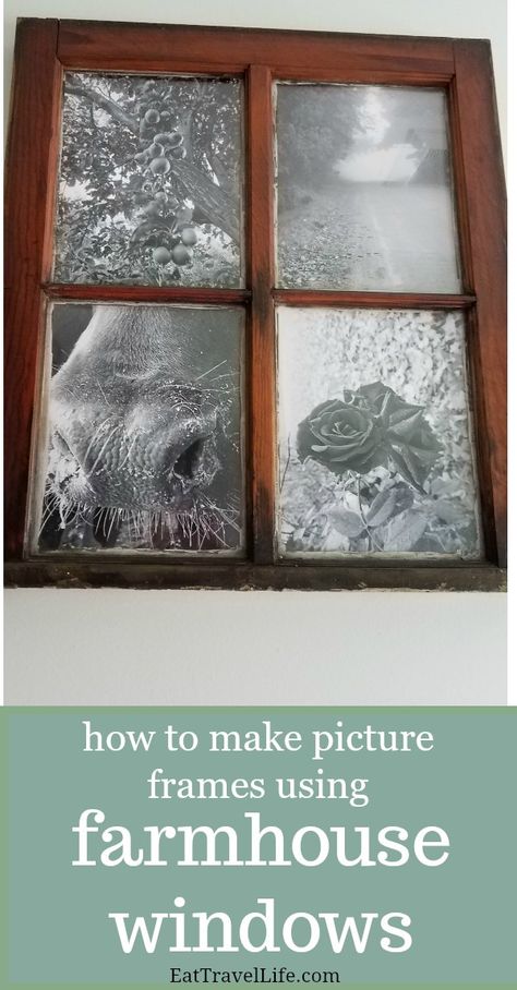 Window Picture Frames, Faux Window Panes, Window Pane Picture Frame, Window Frame Art, Window Pane Art, Window Frame Picture, Farmhouse Life, Window Picture, Making Picture Frames