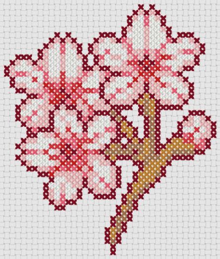 Japanese Cross Stitch Patterns, Japanese Cross Stitch, Lesley Teare, Cross Stitch Letter Patterns, Free Cross Stitch Patterns, Free Cross Stitch Charts, Sakura Flowers, Cross Stitch Letters, Tapestry Crochet Patterns