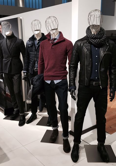 Men's Clothing Store Design, Men Fashion Store, Men Clothes Shop, Mannequin Styling, Visual Merchandising Fashion, Man Store, Clothing Store Displays, Clothing Store Interior, Clothing Store Design