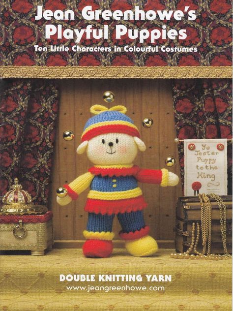 Jean Greenhowe, Animal Knitting, Animal Knitting Patterns, Knitting Toys, Crocheted Toys, Knitted Design, Knitting Patterns Toys, Knitting Books, Toy Puppies