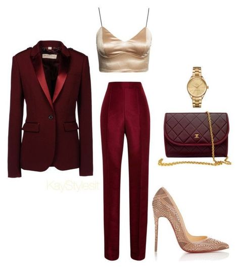 Chanel Women Suit, Formal Jumpsuit With Blazer, Wine Outfits For Women, Rosie Assoulin, Wine And Dine, Looks Chic, Dressy Outfits, Work Outfits Women, Professional Outfits