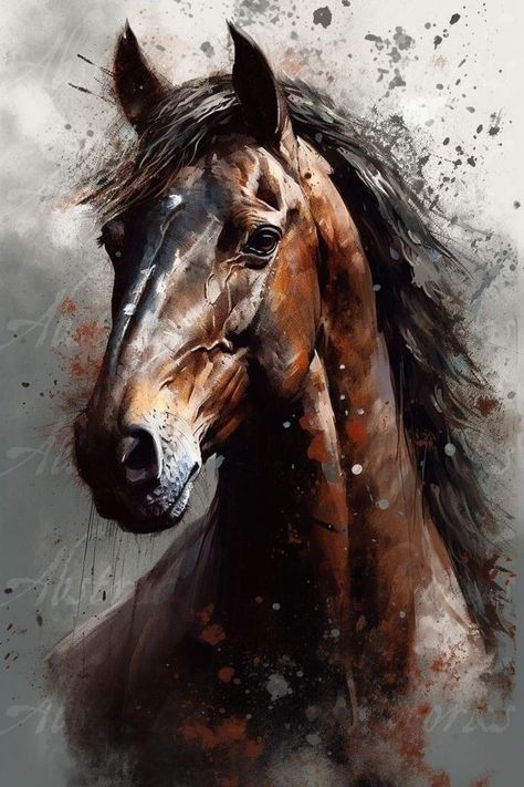 Horse Art Painting, Horse Portrait Painting, Horse Paintings Acrylic, Horses Artwork, Art Portrait Painting, Hyperrealism Paintings, Horse Canvas Painting, Horse Art Drawing, Horse Artwork