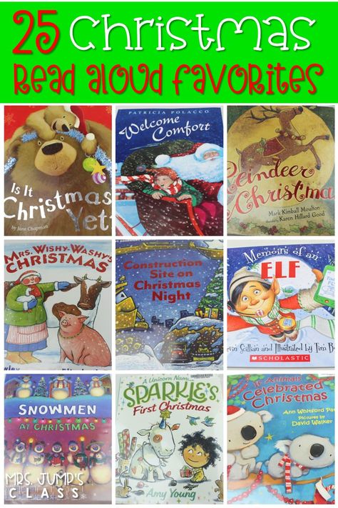 Christmas read aloud books for kindergarten and first grade. These are some of my favorite books to read during the month of December. #christmasreadaloudbooks #christmasintheclassroom #holidayreadalouds Read Aloud Books For Kindergarten, Read Alouds Kindergarten, Holiday Read Alouds, Christmas Read Aloud, Books For Kindergarten, 1st Grade Books, December Reading, Best Christmas Books, Christmas Picture Books