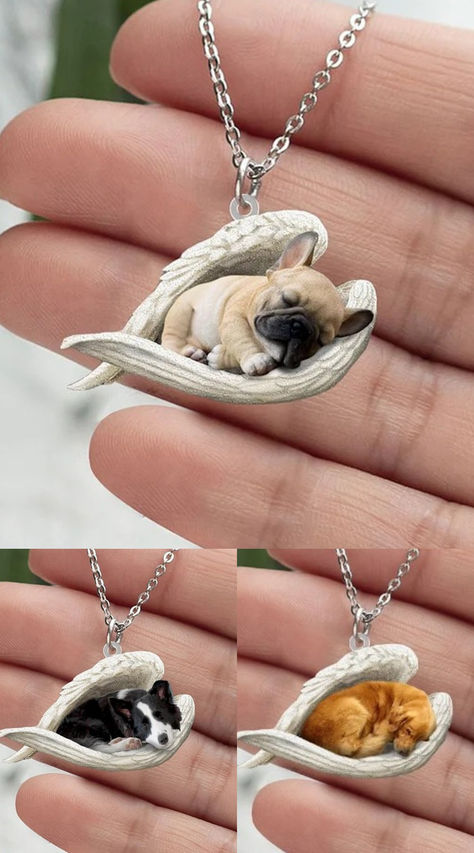 💥 ✨ Let your dog feel infinite warmth in its dreams, and let yourself experience endless joy and companionship in daily life. 💖🎁 Purchasing the Dog's Sleep Angel Stainless Steel Necklace is a promise to your beloved pet - a lifelong companionship and protection. Sleeping Angel, Dogs Training, Dog Brain, Foto Tips, Dog Necklace, Dog Jewelry, Sleeping Dogs, Brain Training, Dogs And Cats