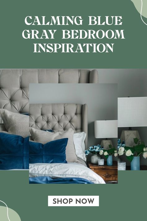 Transform your personal space with calming blue gray bedroom ideas that mix comfort and up-to-date style. Discover ways to create a serene atmosphere perfect for relaxation and rest. Explore different shades and textures, from light blues to deep grays, to find the look that fits your taste. This relaxed palette brings tranquility, ideal for creating a peaceful retreat where you can unwind. Whether you're looking for decor tips, furniture choices, or layout suggestions, these inspirations will help you craft your ideal modern bedroom haven. Blue Gray Bedroom Ideas, Blue Grey Rooms, Gray Bedroom Ideas, Blue Gray Bedroom, Grey Bedroom Design, Blue Grey Walls, Grey Bedroom Decor, Brighter Bedroom, Blue Accent Walls