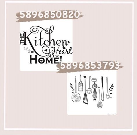 Cooking Decals Bloxburg, Club Roblox Kitchen Decals, Berry Avenue Kitchen Codes, Roblox Image Id Codes Kitchen, Bloxburg Kitchen Quotes Decals, Bloxburg Kitchen Painting Codes, Berry Avenue Codes Pictures Kitchen, Roblox Bloxburg Picture Codes Laundry Room, Bloxburg Dining Room Picture Codes