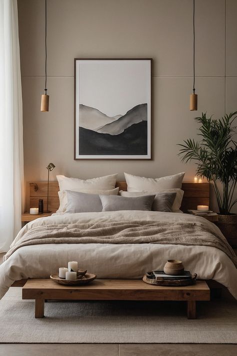 Men Apartment Decor Bedroom, Bedroom Lighting Night, Soft Lighting Bedroom, Zen Bedroom, Small Bedroom Decor, 아파트 인테리어, Bedroom Refresh, Stylish Bedroom, Bedroom Layouts