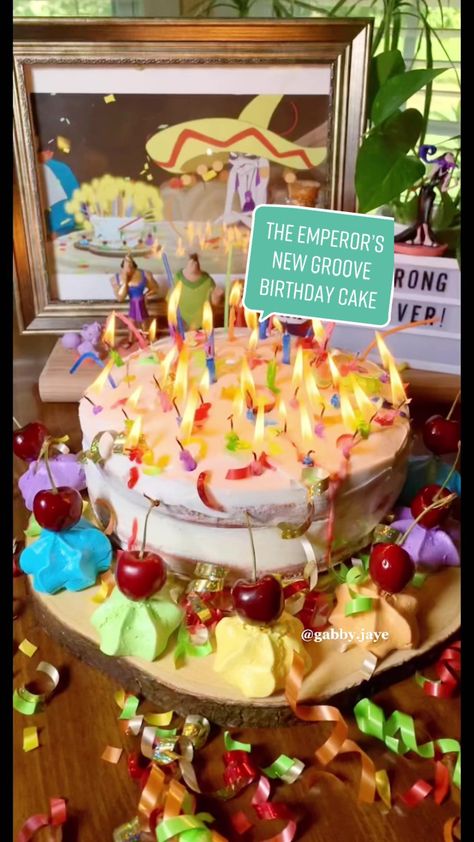 Day 51 of foods inspired by Disney movies: Yzma’s cake! 🎉 #emperorsnewgroove #disney #birthdaycake #yzma #fyp #foryoupage #disneyfood #viral @disney Emperors New Groove Party Decorations, Emperors New Groove Birthday Party, Emperors New Groove Food, Emperors New Groove Party, Pooh Videos, Kuzco Disney, Adele Birthday, Movie Night Dinner, Movie Night Theme