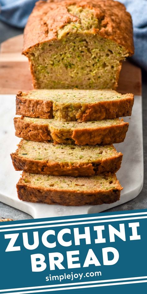 Zucchini Bread is delicious, moist, and so easy to make that the kids can do it. This is the perfect recipe for your summer zucchini crop. Easy Zucchini Bread Recipes, Easy Zucchini Bread, Summer Zucchini, Measuring Ingredients, Sliced Bread, Easy Zucchini, Zucchini Bread Recipes, Summer Cooking, Quick Bread Recipes