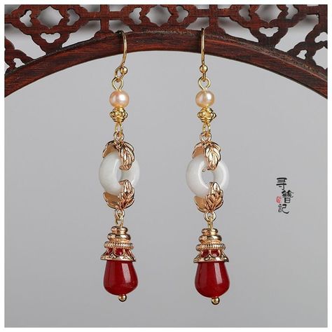 Chinese Jewelry Traditional, Chinese Jewelry, Traditional Earrings, Ancient Jewelry, Funky Jewelry, Jewelry Lookbook, Jewelry Design Necklace, Jade Jewelry, Victorian Jewelry