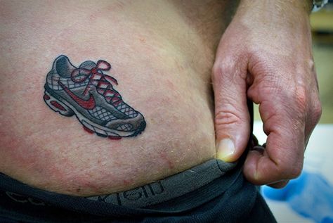 running tattoos | Marathon Running Tattoo | ... tiny sneakers for an ... | tattoo ideas Running Shoe Tattoo, Running Shoes Tattoo, Tattoo Finder, Marathon Tattoo, Shoe Tattoo, Runner Tattoo, Running Tattoo, Shoe Tattoos, Running A Marathon