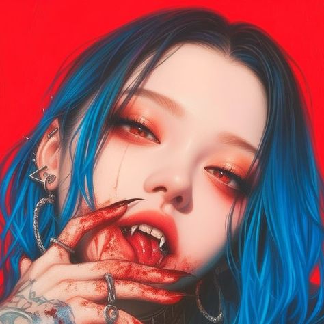 🌸 𝐊𝐚𝐫𝐞𝐧 𝐁. 🌸 on Instagram: "FEED [ME]♥️ . . . #love #babe #vampire #feedme" Vampire Reference, Aesthetic Portraits, Vampire Bites, Goth Baby, Female Vampire, Vampire Art, Hot Lips, Monster Girl, Beautiful Fantasy Art