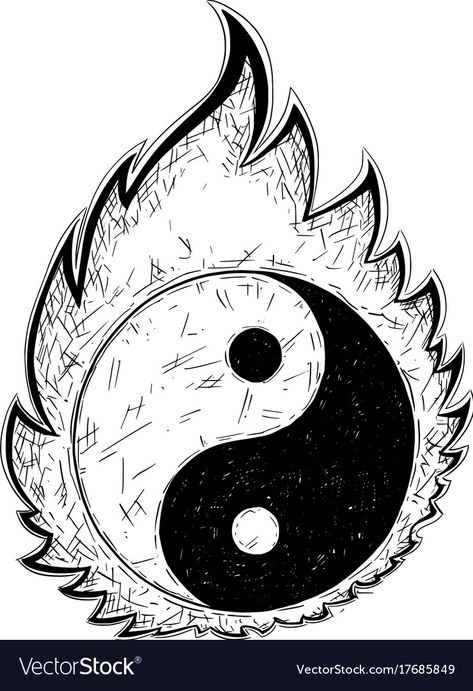 Jin Jang, Yin Yang Designs, Vector Doodle, Dark Fantasy Artwork, Doodle Illustration, Hand Drawn Vector, Vector Hand, Fantasy Artwork, Yin Yang