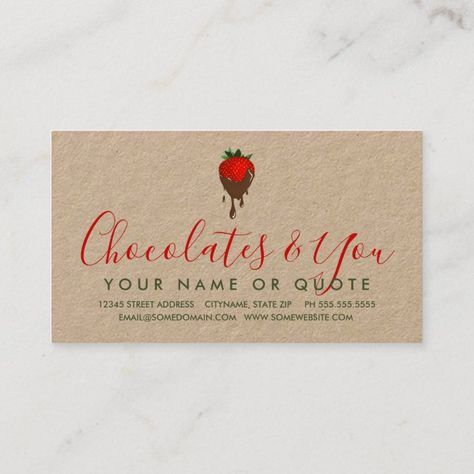 Strawberry Business, Chocolate Names, Patisserie Shop, Catering Business Cards, Business Name Ideas, Chocolate Making, Catering Business, Bakery Business, Name Ideas