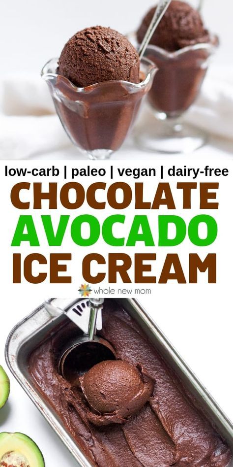 Avocado Ice Cream Vegan, Avocado Dessert Recipes, Chocolate Avocado Ice Cream, Paleo Ice Cream, Cheesecake Vegan, Avocado Ice Cream, Avocado Dessert, Ice Cream Chocolate, Low Carb Ice Cream