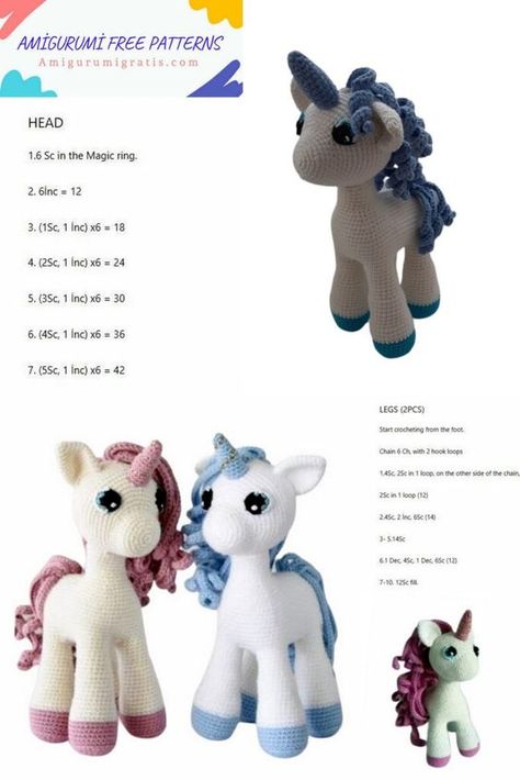 Crocheted Unicorns Free Patterns, Free Crochet Pattern Unicorn, Crocheted Unicorn Pattern Free, No Sew Unicorn Crochet Pattern, Amigurumi Free Pattern Unicorn, Unicorn Crochet Pattern Free, Unicorn Amigurumi Free Pattern, Crochet Zig Zag, Crochet Unicorn Pattern Free