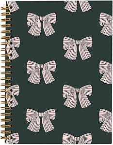 QUICQOD Pink Bows Notebook,Coquette Hardcover Spiral Notebook,Preppy Trendy Journal Notebook for Teen Girls Women School Student Teacher,Black And Pink Preppy Notebook 5.5x8.3 Pink Preppy, Helpful Things, Pink Bows, Bow Pattern, Student Teacher, Ink Toner, Writing Pad, Black And Pink, Teen Girls