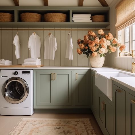 How to Plan the Perfect Utility Room | Houzz UK Sage Utility Room, Utility Room Colour Scheme, Utility Room Ideas Uk, Large Utility Room Ideas, Utility Space, Small Utility Room, Small Space Nursery, Room London, Small Space Organization