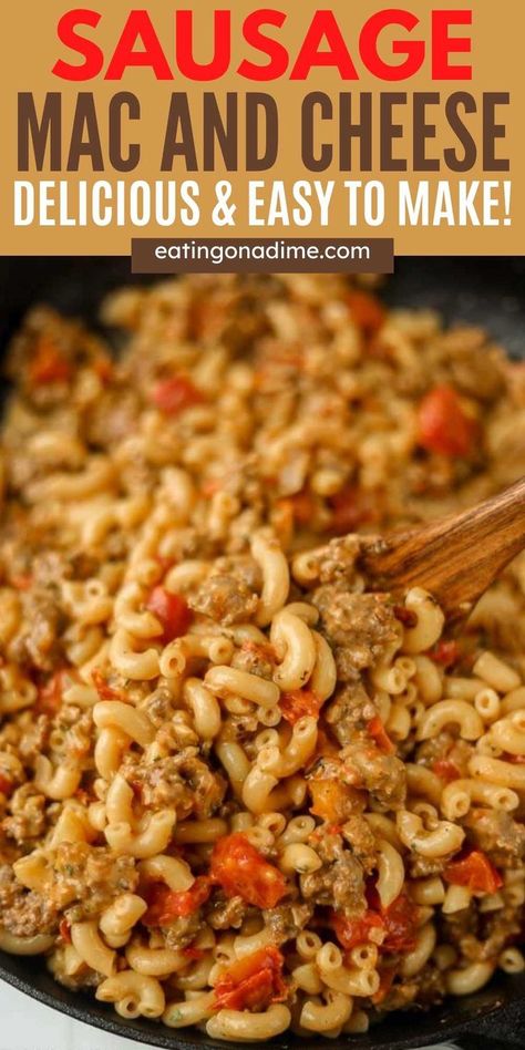 Ground Italian Sausage Pasta, Sausage Mac And Cheese Recipe, Mild Italian Sausage Recipes, Pork Sausage Recipes Dinner, Ground Pork Sausage Recipes, Sausage Mac And Cheese, Hot Sausage Recipes, Ground Italian Sausage Recipes, Sweet Italian Sausage Recipes