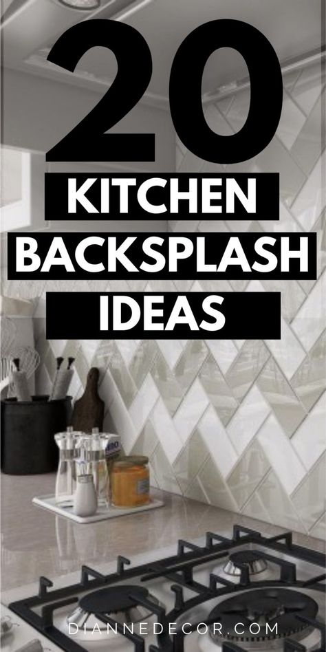 One of the most cost-effective ways to update your kitchen is to look into new kitchen backsplash ideas. Here are 20 to check out. #kitchenbacksplashideas #kitchen #kitchendesign #homedecor #decor #decoratingonabudget Stove Splashback Ideas, Luxury Black Kitchen Design, Wall Tiles Design For Kitchen, Tiles In Kitchen Wall, Kitchen Flashback Ideas, Kitchen Countertops Backsplash Ideas, Kitchen Splash Backsplash Ideas, Bold Kitchen Backsplash Ideas, Luxury Backsplash Kitchen