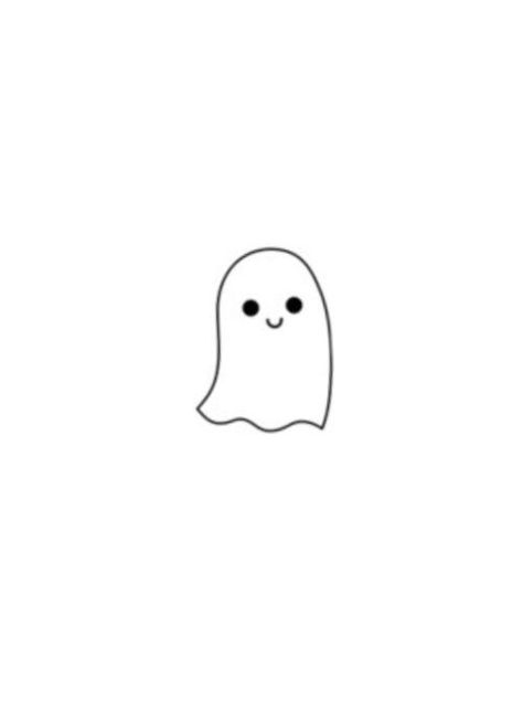 Easy Ghost Tattoo, Easy To Draw Ghost, Aesthetic Halloween Drawings Easy, Simple Halloween Drawings Aesthetic, Easy Ghost Doodle, Draw Ghost Easy, Cute Small Easy Doodles Ghost, Cute Ghost Tattoo Ideas Simple, Ghost Simple Drawing