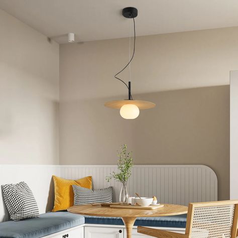 Homdiy Pendant Light Bola Disc Suspension Light Linear Pendant Light Iron Pendant Light, Pendant Lamp Design, Linear Pendant Light, Iron Pendant, Metal Pendant Light, Hanging Lamps, Simple Kitchen, Luminous Colours, Linear Pendant