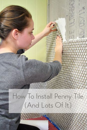 How To Install Penny Tile (And Lots Of It) | Young House Love Penny Tiles Kitchen, Penny Tile Backsplash, Young House, Penny Tile, Young House Love, Kitchen Redo, Home Repairs, Diy Home Improvement, Home Maintenance