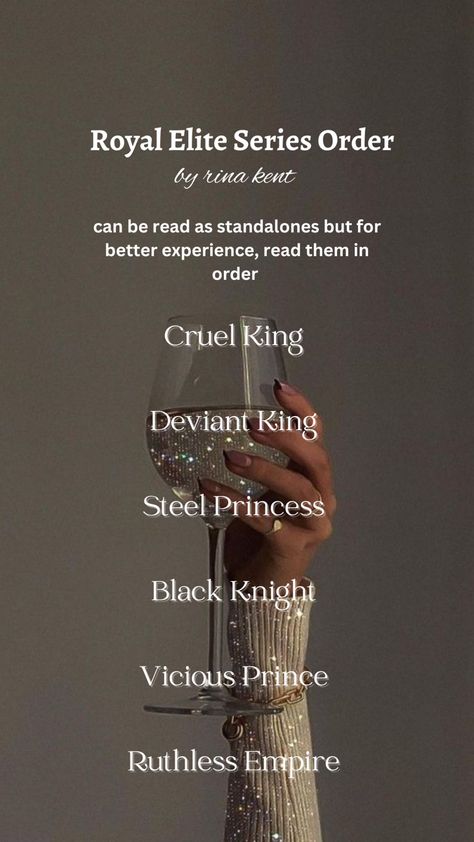 Highschool Romance Books, Rina Kent Books Order, Royal Elite Series, Romance Books Worth Reading, Book Hangover, Fiction Books Worth Reading, Romance Series Books, Book Reading Journal, Royal Elite