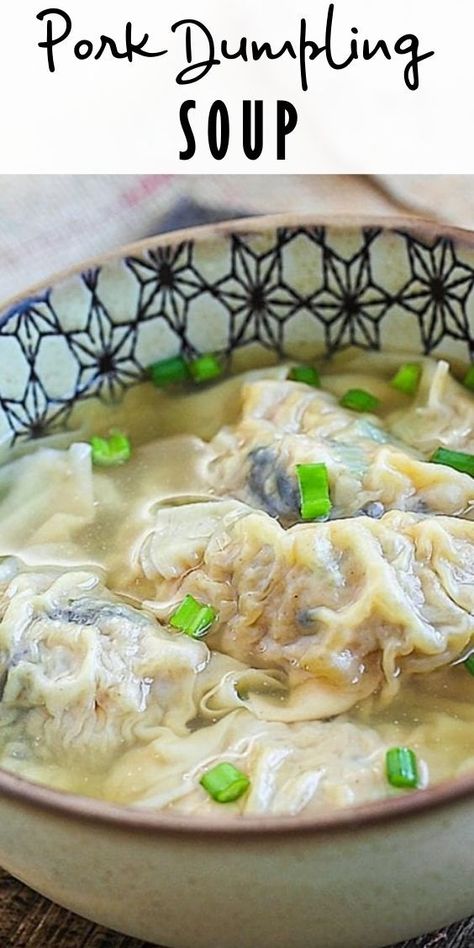 Hearty Chicken Soup, Pork And Shrimp, Pork Dumplings, Shrimp Dumplings, Dumpling Soup, Pork Dumpling, Comforting Soup, Rasa Malaysia, Hearty Chicken