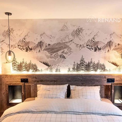 Alpine Bedroom, Mountain Interior Design, Ideas Decoracion Salon, Ski House Decor, Mountain Interiors, Cozy Bedroom Design, Hotel Inspiration, A Frame House Plans, Ski House