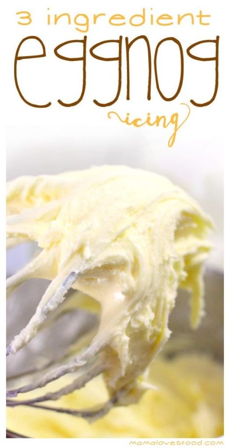 Eggnog Frosting Recipe, Butterscotch Ganache, Recipes Using Eggnog, Eggnog Icing, Eggnog Dessert, Eggnog Recipes, Bakery Treats, Sweat Treats, Xmas Desserts