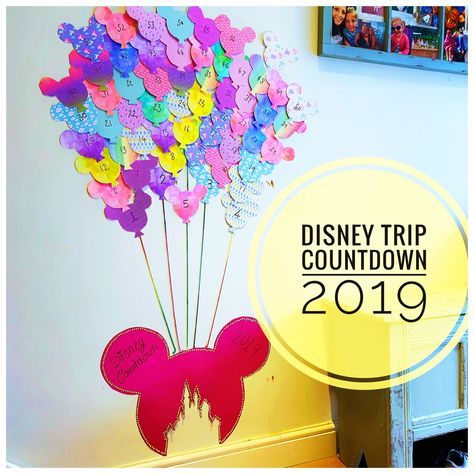 Disney Countdown Ideas. Balloon Disney countdown Disney Countdown Ideas, Disneyland Countdown, Disney World Countdown, Disney Vacation Countdown, Trip Countdown, Countdown Ideas, Vacation Countdown, Disney Countdown, Disney Balloons