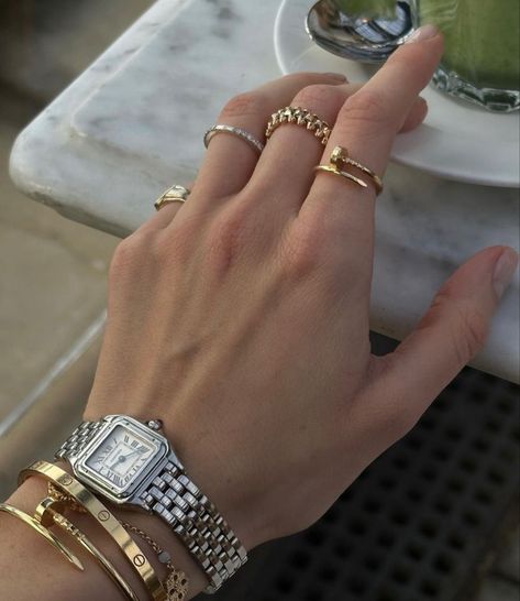 Cartier Watches Women, Bracelet Cartier, Cartier Panthere, Wrist Jewelry, Luxe Jewelry, Cartier Jewelry, Cartier Watch, Luxury Purses, Classy Jewelry