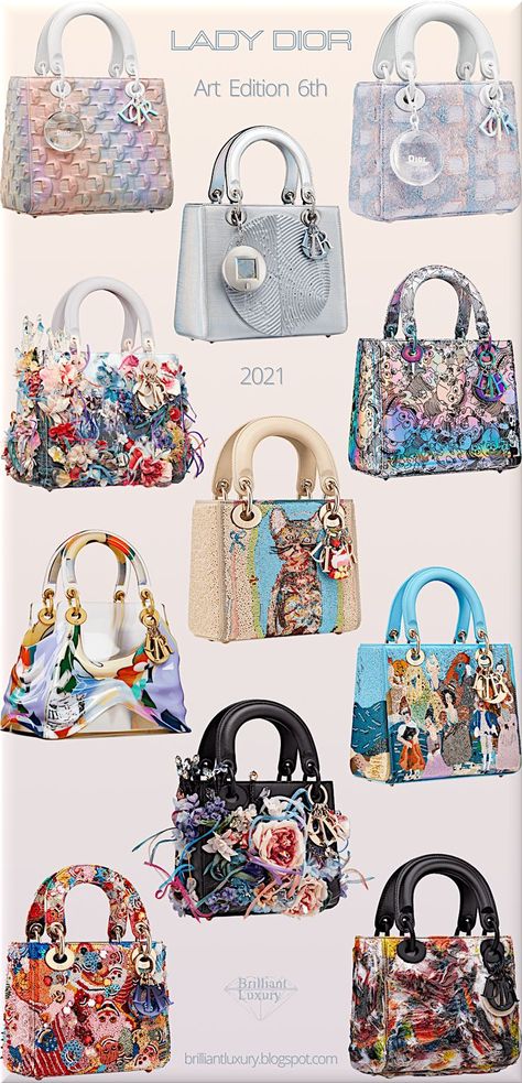 ♦Lady Dior Bags Art Edition 6th 2021 #dior #bags #brilliantluxury Lady Dior Bags, Dior Art, Tas Lv, Bags For Ladies, Art Bags, Lady Dior Handbag, Luxury Bags Collection, Cheap Purses, Girly Bags