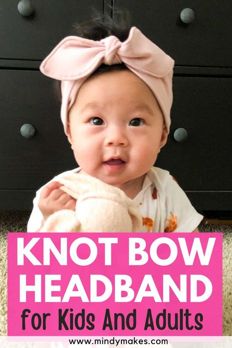 Toddler Headbands Diy, Sew A Headband, Diy Knotted Headband, Fabric Headbands Diy, Knit Fabric Headband, Diy Baby Bows Headbands, Make A Headband, Baby Headband Tutorial, Headbands Diy