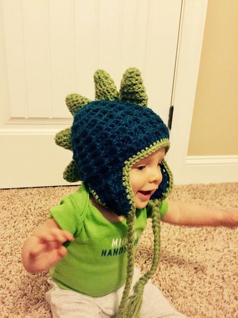 Dinosaur Beanie, Crochet Dinosaur Hat, Beanie Hat Crochet Pattern, Dinosaur Hat, Crochet Toddler, Crochet Dinosaur, Crochet For Boys, Toddler Hat, Hat Crochet