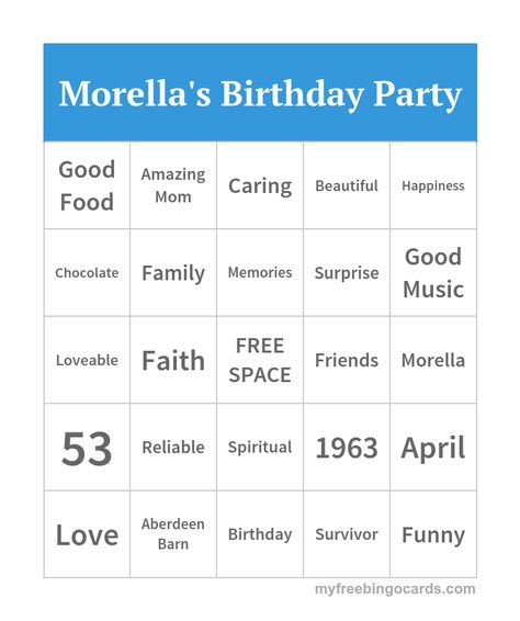 Morella's Birthday Party Bingo Coping Skills Bingo, Bingo Card Generator, Coping Skills Activities, Recreation Therapy, Social Skills Groups, Therapy Games, School Social Work, Therapeutic Activities, Bingo Card