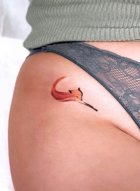 Unique Fox Tattoos, Fox Symbol Tattoo, Mother Fox Tattoo, Small Fox Tattoo Men, Fox Tattoo Design For Women, Single Line Fox Tattoo, Feminine Fox Tattoo, Whimsical Fox Tattoo, Fire Fox Tattoo