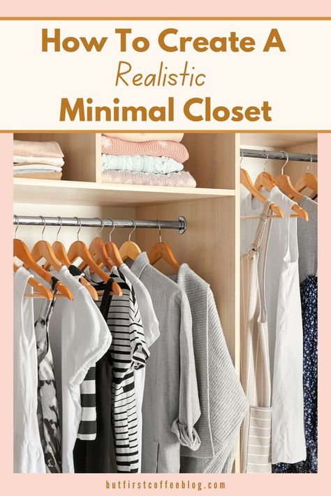 Minimal Wardrobe Minimalist Closet, Minimal Closet Design, Minimal Wardrobe Design, Minimalist Wardrobe Women, Simplify Wardrobe, Minimal Closet, Minimalism Clothes, Minimalist Wardrobe Capsule, How To Organize Your Closet