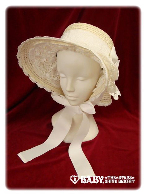 Cute bonnet Bonnet Reference, Vintage Bonnet, Topi Vintage, Summer Outfit Guide, Rococo Fashion, Doll Closet, Baby The Stars Shine Bright, Cottagecore Outfits, Anne With An E