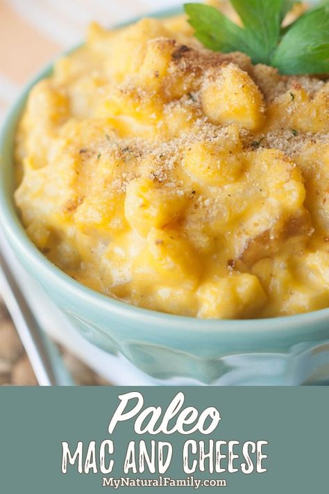 This Paleo Mac and Cheese is so good. It's basically blended up vegetables and coconut milk. This recipe puts it over cauliflower but I love it over zoodles, broccoli, etc. and I don't feel guilty because it has lots of veggies and no dairy. Paleo mac & cheese | Paleo Cauliflower mac | Paleo cheese sauce Paleo Cheese Sauce, Paleo Pasta Dishes, Paleo Mac And Cheese, Paleo Cheese, Paleo Vegetables, Recipes Cheese, Paleo Cauliflower, Paleo Sides, Cauliflower Mac And Cheese