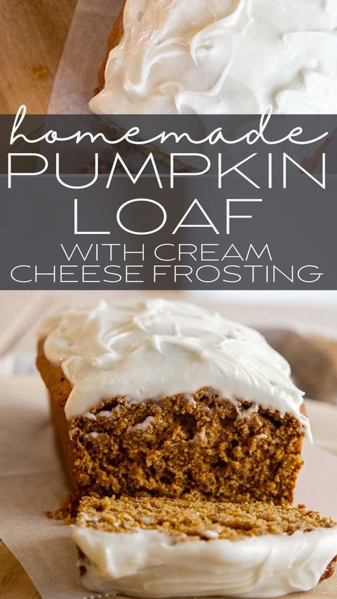 Pumpkin Spice Loaf With Cream Cheese, Easy Pumpkin Loaf With Cream Cheese, Pumpkin Loaf Recipe With Cream Cheese, Cream Cheese Icing For Pumpkin Bread, Cream Cheese Frosting For Pumpkin Bread, Pumpkin Loaf With Cream Cheese Frosting, Pumpkin Cream Cheese Loaf, Pumpkin Bread With Cream Cheese Frosting, Easy Pumpkin Loaf